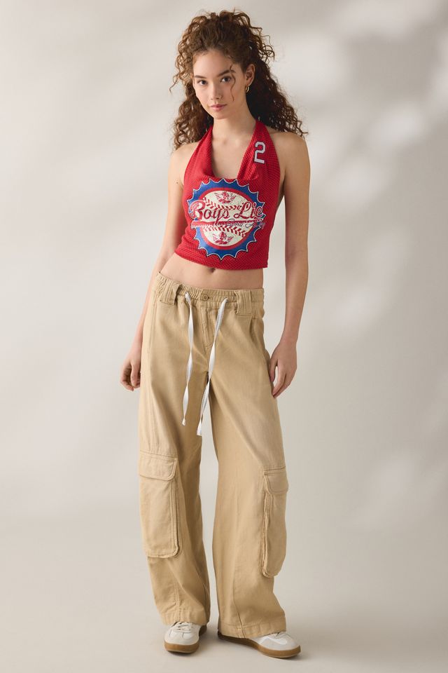 Boys Lie Sport Spice Rhinestone Baseball Graphic Halter Neck Top #3