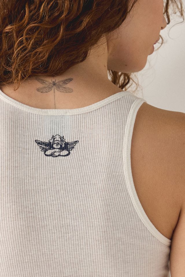 Boys Lie Men Don't Badge Graphic Begee Rib Tank Top #3