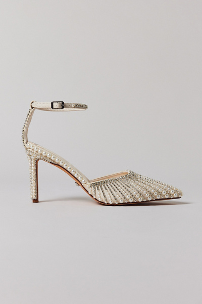 Azalea Wang Davina Pearl Beaded High Heel