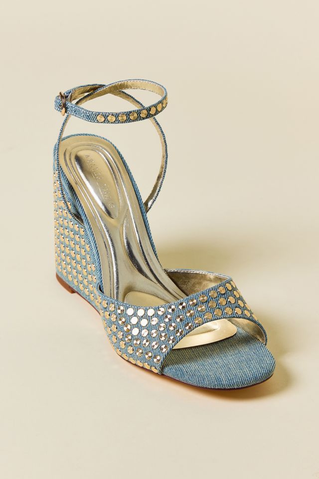Sandales compensées cloutées Matteus en denim Azalea Wang #2