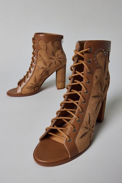 Azalea Wang Mirona Western Lace-Up Booties