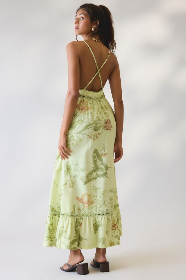 Kimchi Blue In The Garden Lace Trim Cotton Maxi Dress | Urban Outfitters