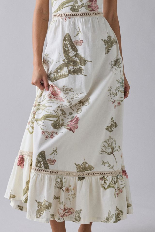 Kimchi Blue In The Garden Lace Trim Cotton Maxi Dress | Urban Outfitters
