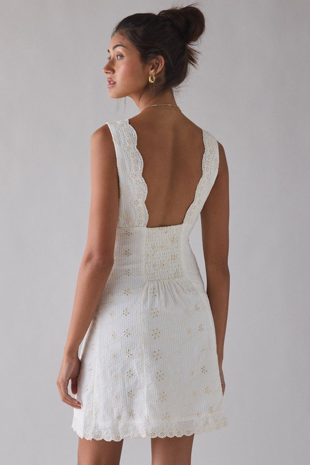 Kimchi Blue Marigold Eyelet Lace Mini Dress | Urban Outfitters Canada