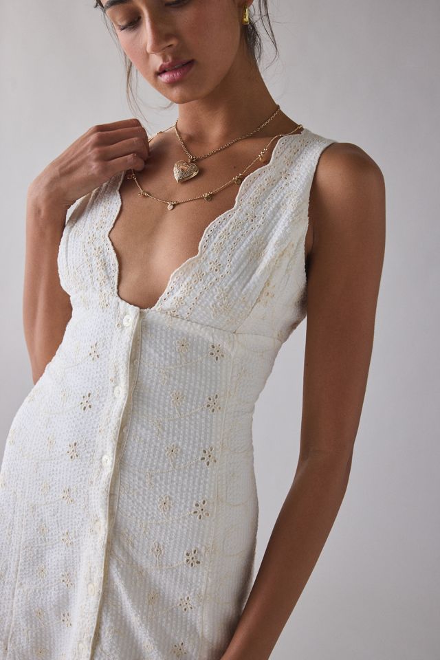 Kimchi Blue Marigold Eyelet Lace Mini Dress | Urban Outfitters