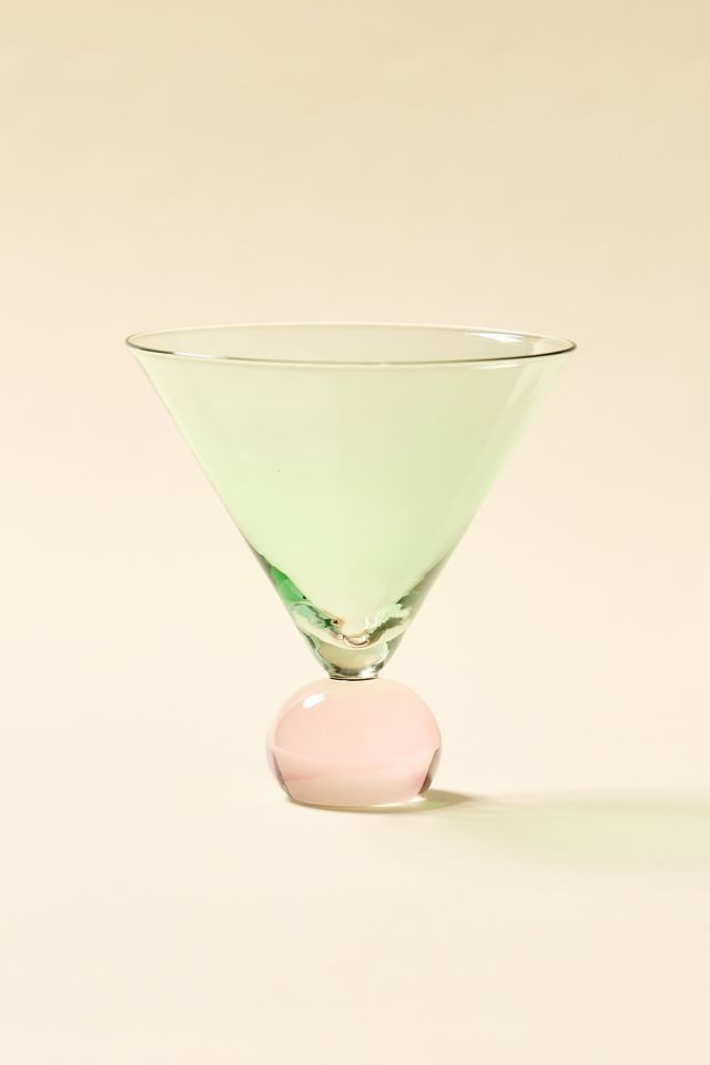 Two-Toned Ball Stem Martini Glass #1