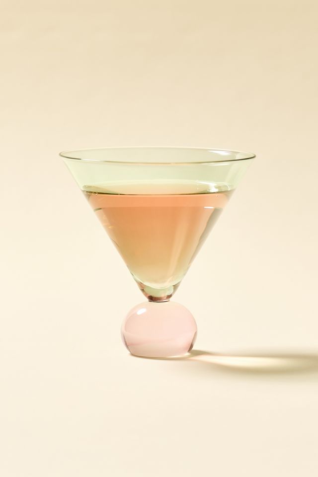 Two-Toned Ball Stem Martini Glass #3