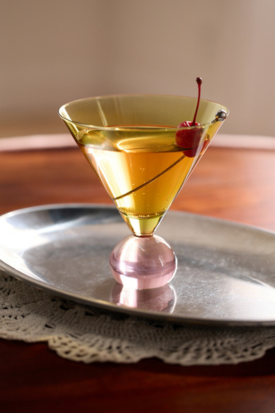 Two-Toned Ball Stem Martini Glass