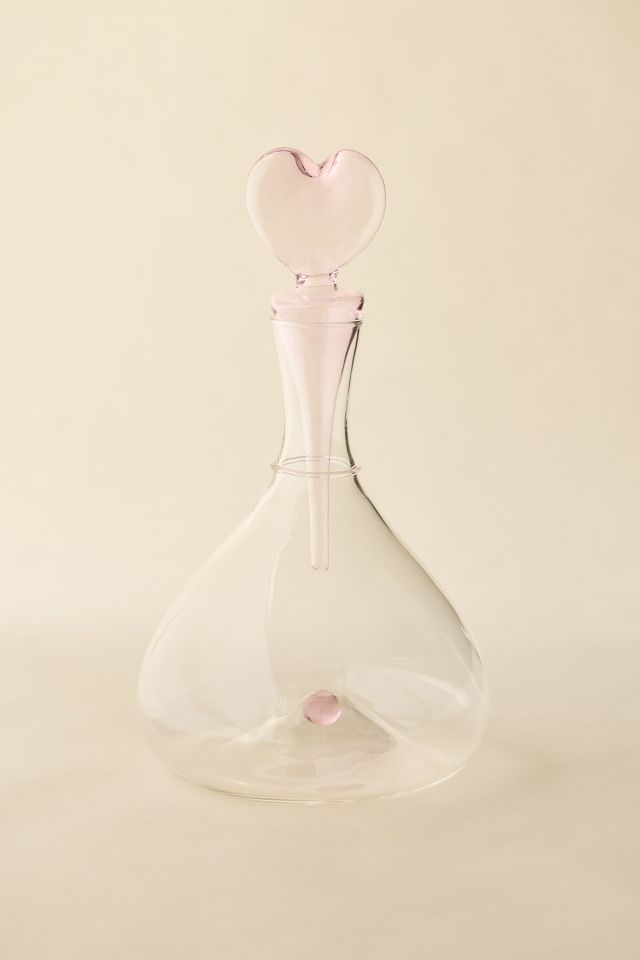 Heart Hand-Blown Glass Decanter #1