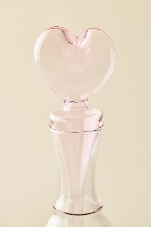 Heart Hand-Blown Glass Decanter #3