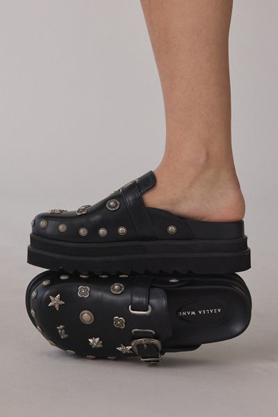Azalea Wang Sunai Studded Platform Clogs