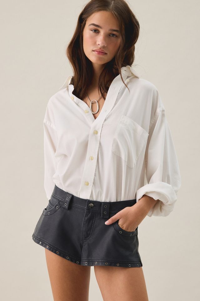 UO Festival Studded Faux Leather Micro Shorts #1