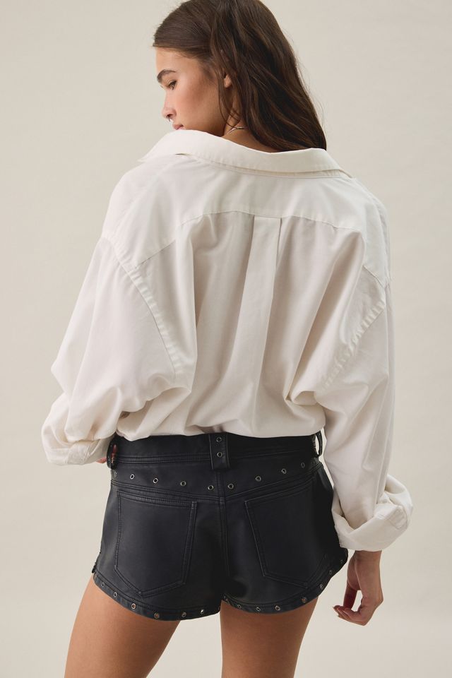 UO Festival Studded Faux Leather Micro Shorts #3