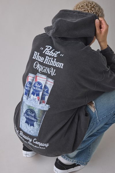 Pabst Blue Ribbon Beer Bucket Graphic Hoodie Sweatshirt