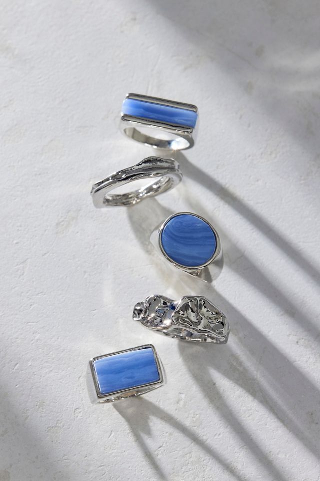 All In Blue Boho Ring Set #1