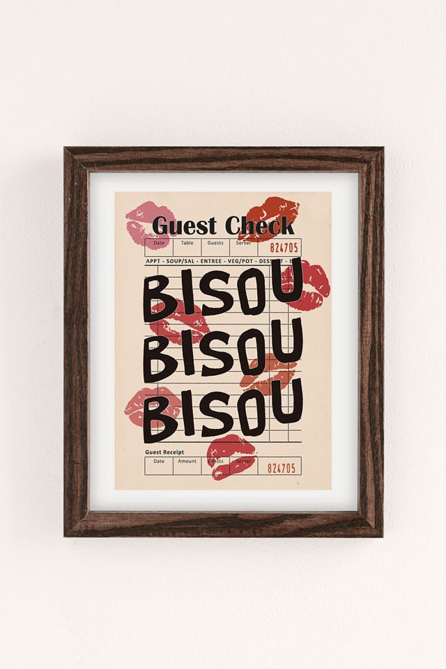 The Space House Bisou Bisou Retro Guest Check Art Print #1