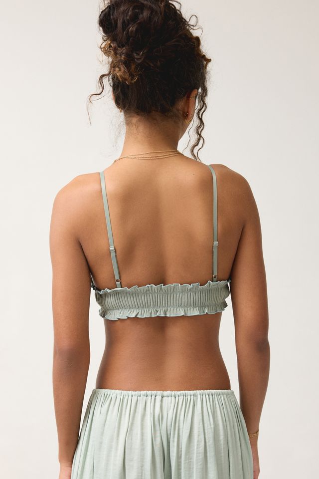 Out From Under Ribbed Ruffle Smocked Bralette #2