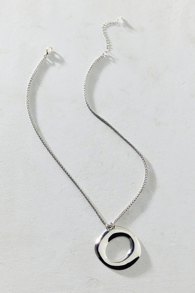 Urban Outfitters These Days Molten Metal Pendant Necklace In Silver, Women's At  In Metallic