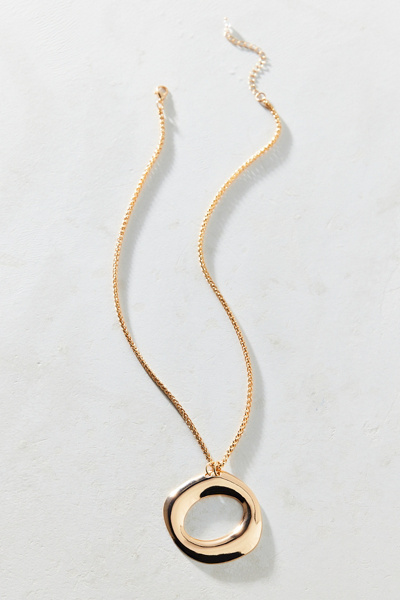 Urban Outfitters These Days Molten Metal Pendant Necklace In Gold, Women's At