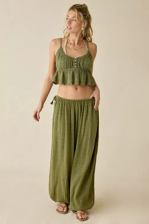 Out From Under Golden Hour Side-Tie Balloon Pants