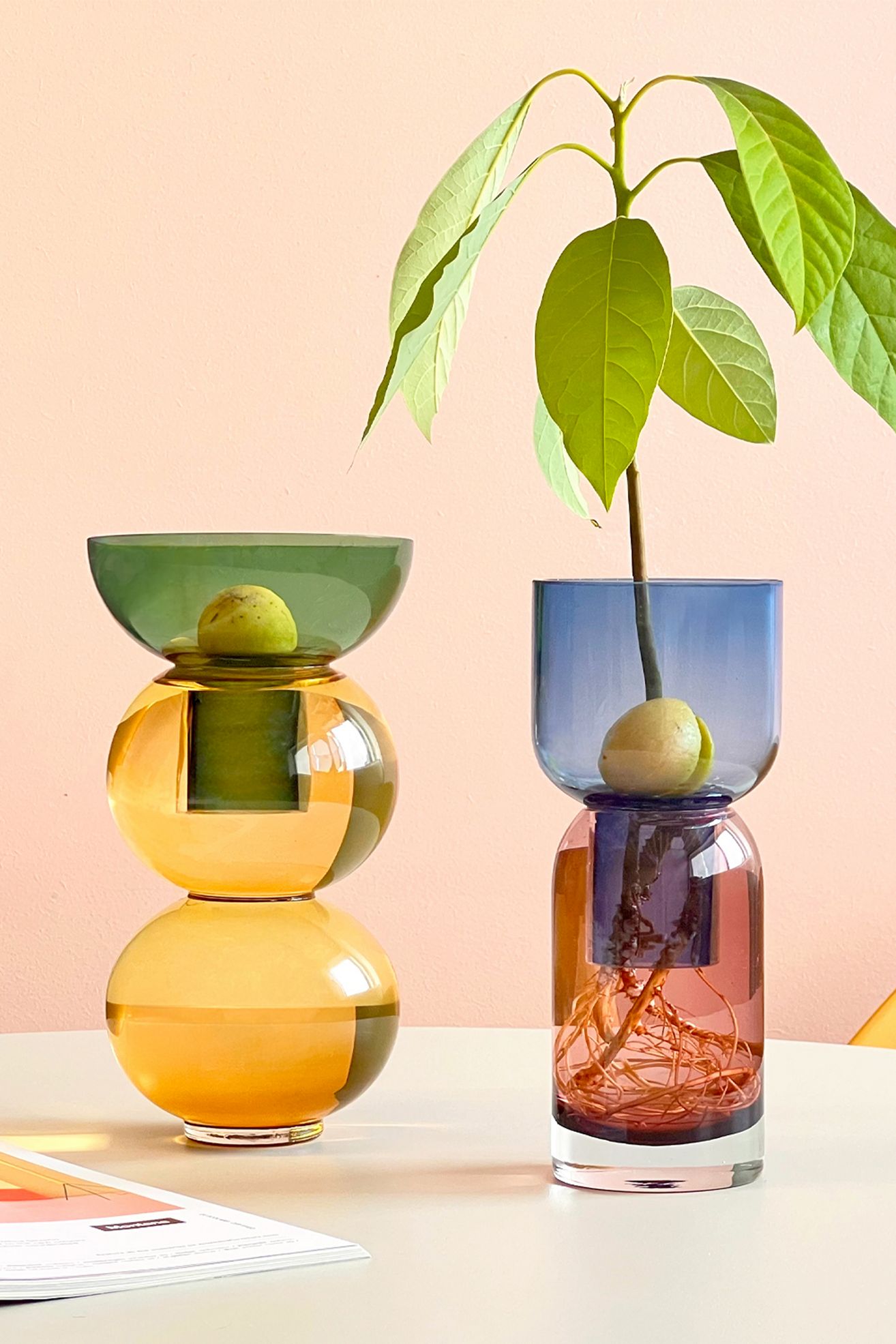 Cloudnola Glass Fusion Flip Vase Set - Green, ONE SIZE