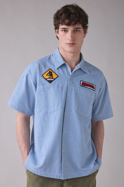 Manastash Logo Patched Mechanic Shirt