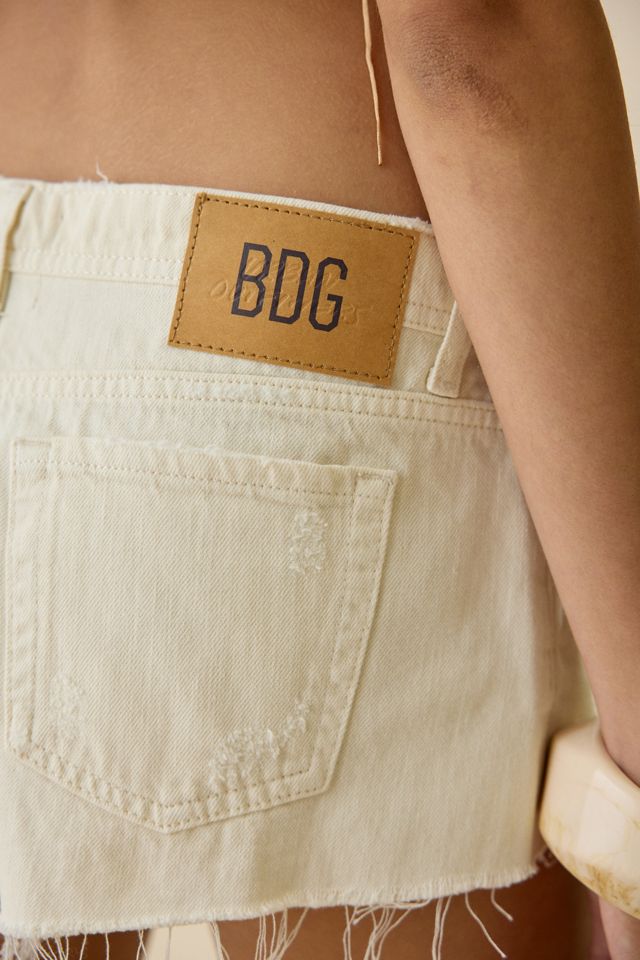 Micro-short en denim taille basse Jenni BDG #4