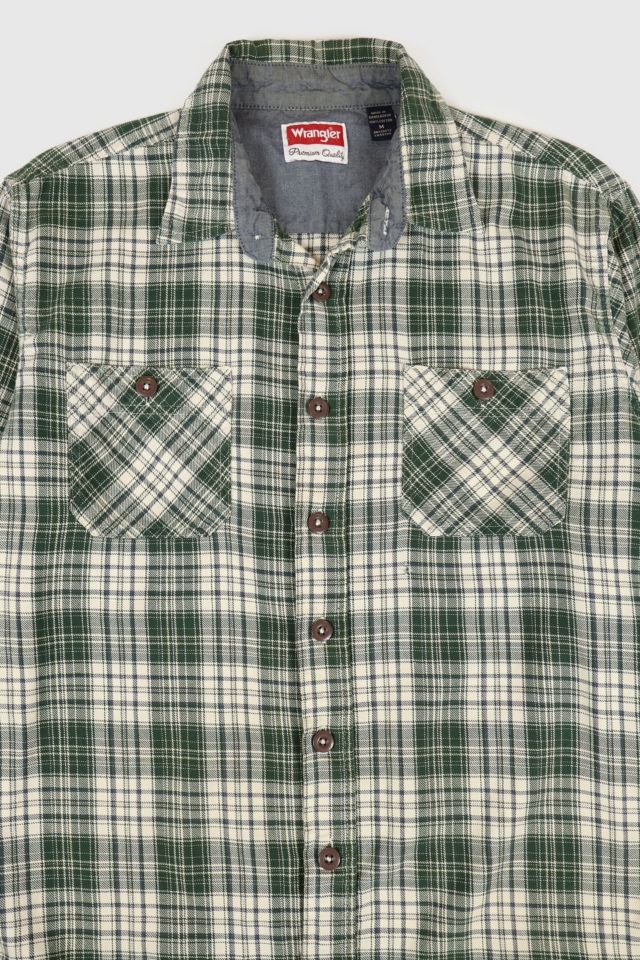 Vintage Wrangler Plaid Button-Down Shirt #1