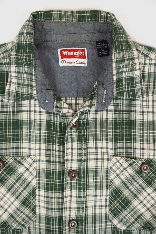 Vintage Wrangler Plaid Button-Down Shirt #2