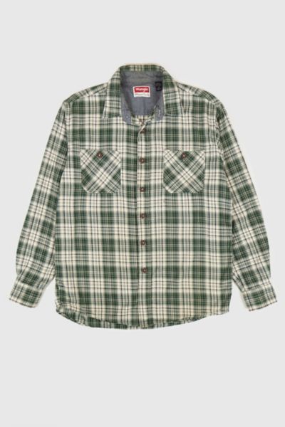 Vintage Wrangler Plaid Button-Down Shirt