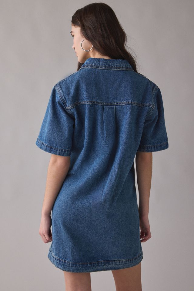 Glamorous Denim Short Sleeve Shirt Mini Dress #1