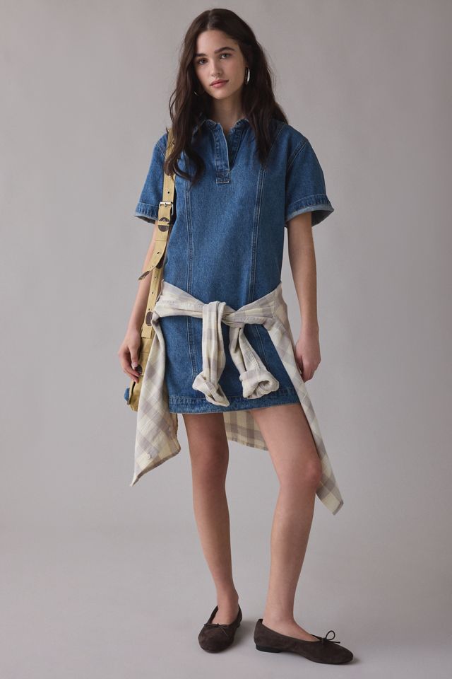 Glamorous Denim Short Sleeve Shirt Mini Dress #3