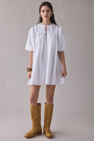 Blue Pleated Swing Dress Lila Pleated Swing Dress L