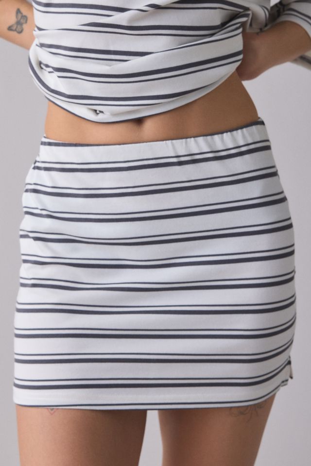 Mini-jupe rayée à taille mi-haute Glamorous #1