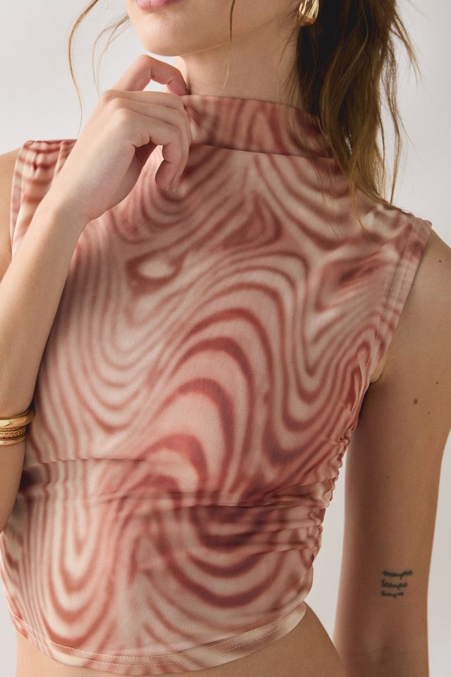 Haut sans manches en maille à col haut Take A Swirl Glamorous #1