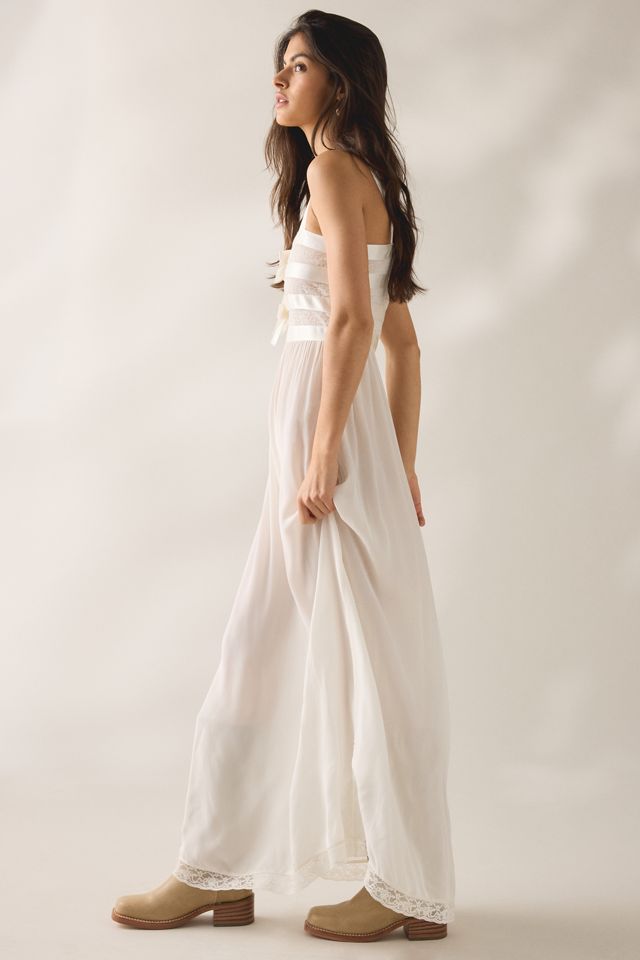LoveShackFancy Lovelace Banded Bow Detail Maxi Dress | Urban