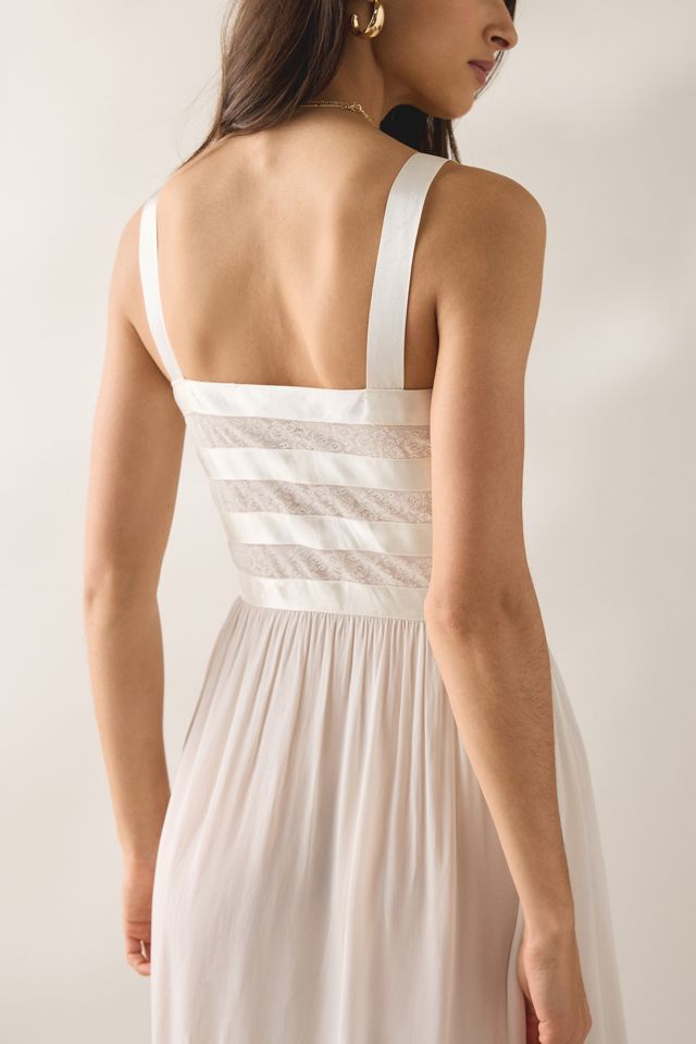 LoveShackFancy Lovelace Banded Bow Detail Maxi Dress | Urban