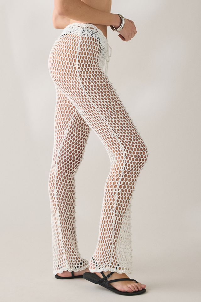 Glamorous Sheer Crochet Flare Pants #3