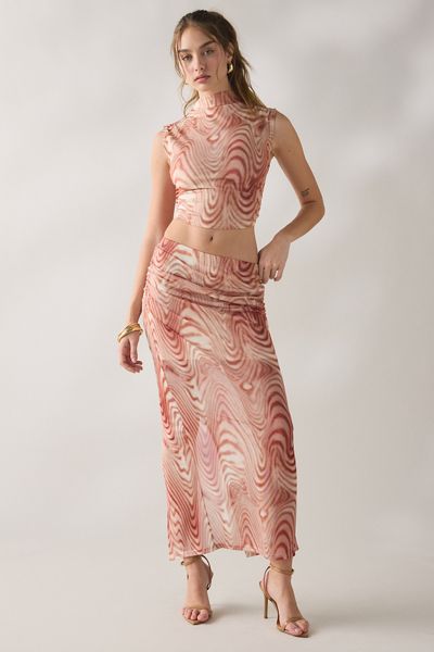 Jupe Midi Honor Millburn Femme Taille 16 – Marron – Style Trompette – Mélange Polyester