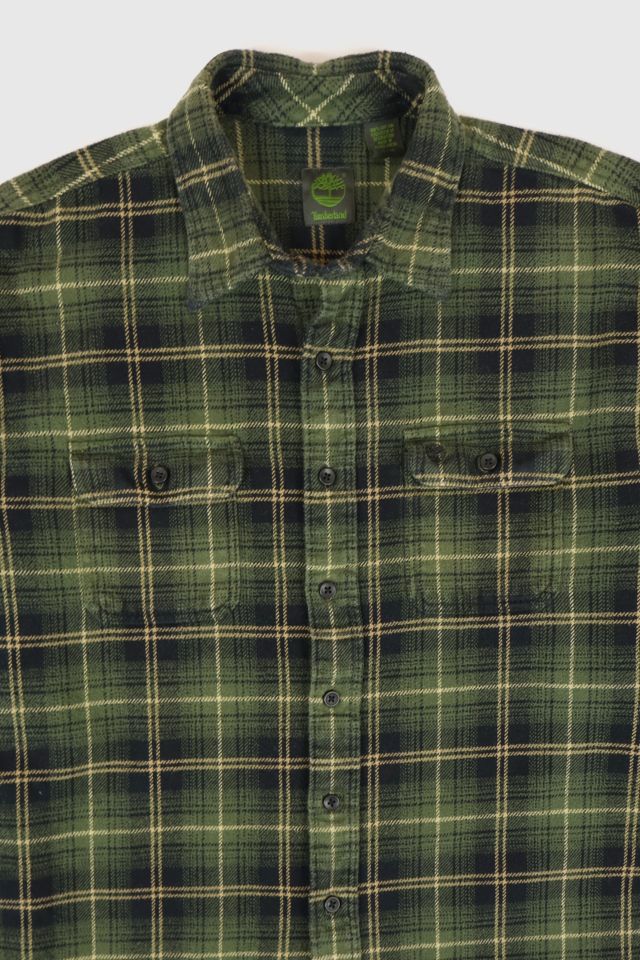 Vintage Timberland Heavyweight Plaid Button-Down Shirt #1