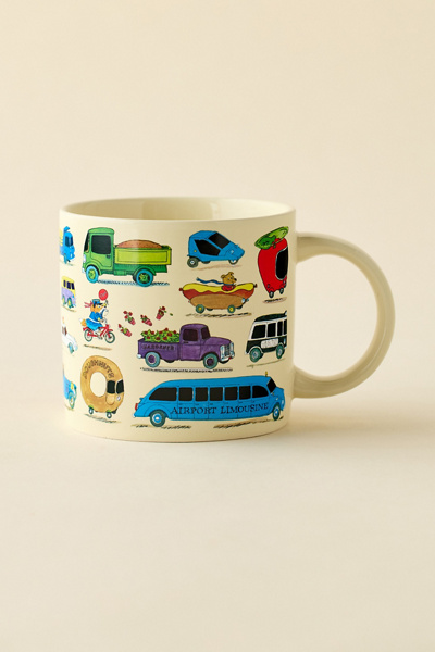 Urban Outfitters Richard Scarry Cars & Trucks Ceramic Mug In Assorted At