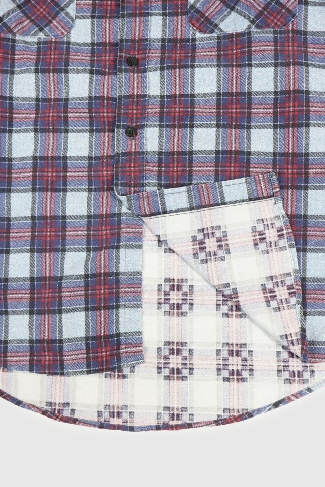 Vintage Plaid Flannel Button-Down Shirt #3