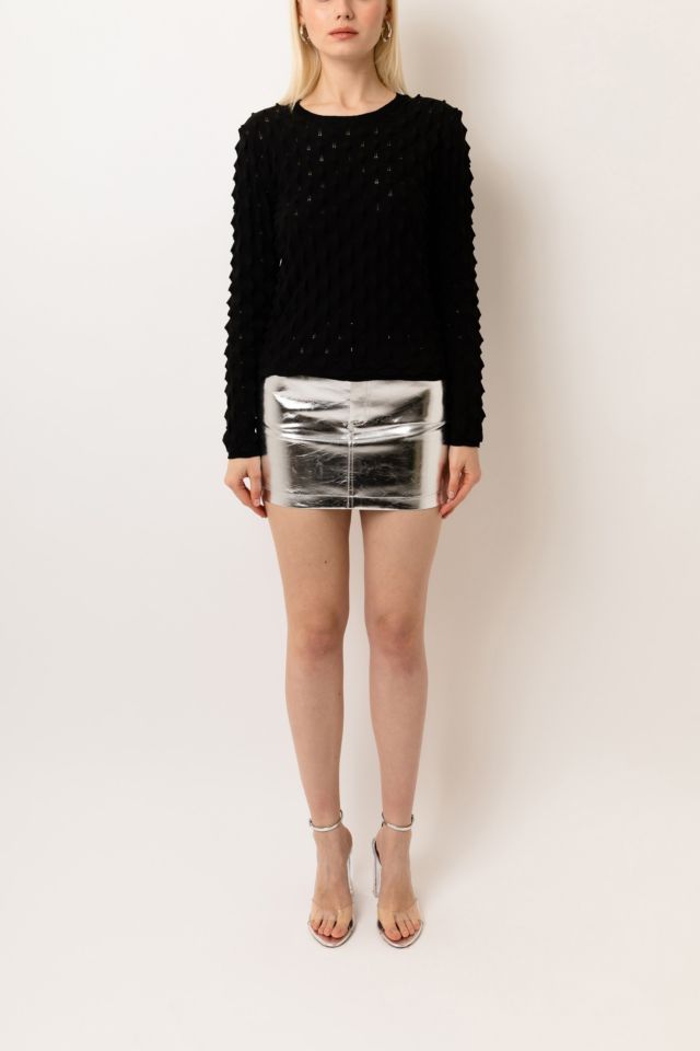 Amy Lynn Spike Fitted Long Sleeve Knitted Jumper #1
