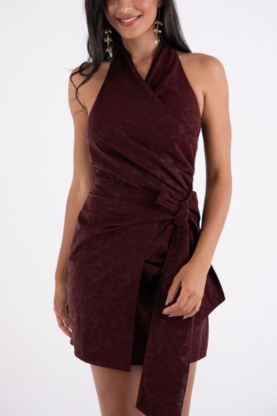 Amy Lynn Ingrid Versatile Halter Bow Wrap Dress