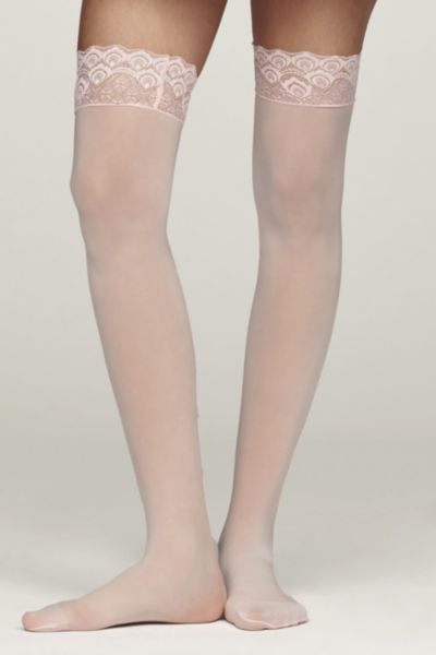 Lechery Lustrous Silky Shiny Over-the-knee Socks In Pink, Women's At Urban Outfitters