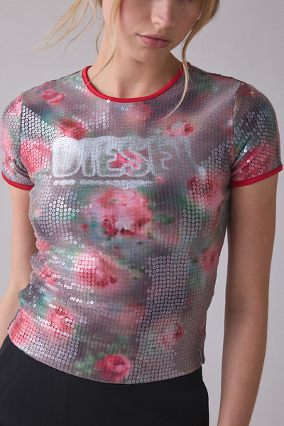 Diesel T-Unkyel Sequin Baby Tee