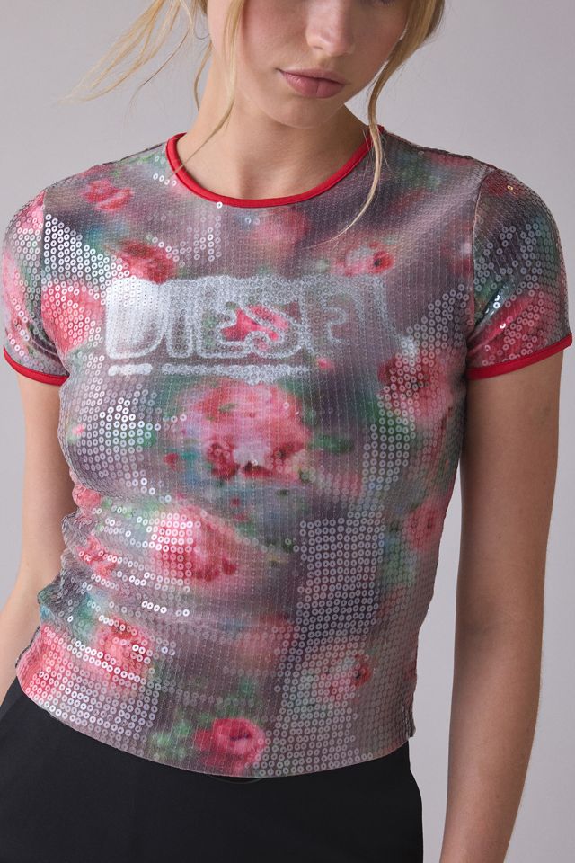 Diesel T-Unkyel Sequin Baby Tee #2