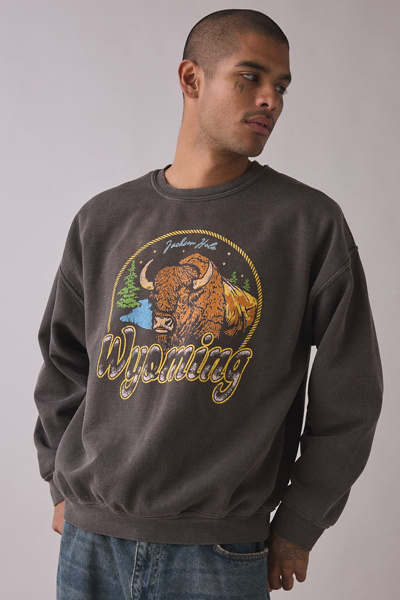 Wyoming Bison Graphic Crew Neck Sweatshirt