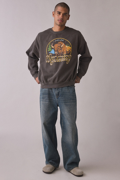 Wyoming Bison Graphic Crew Neck Sweatshirt