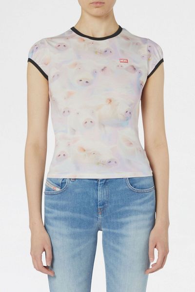 Diesel T-Unkyp Graphic Ringer Tee